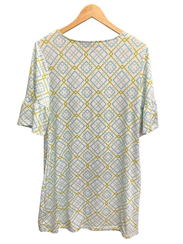 Geometric Pattern Dress Casual Short Charlie Paige, Size M Online Sale - Image 2