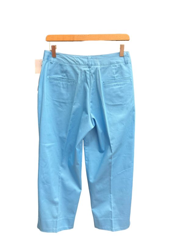 Blue Pants Cropped Larry Levine, Size 6 Supply - Image 2