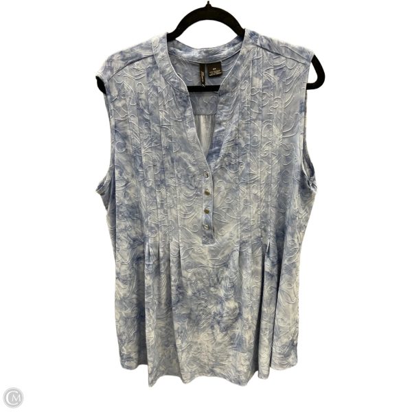 Top Sleeveless By New Directions In Blue, Size: 2x Online now