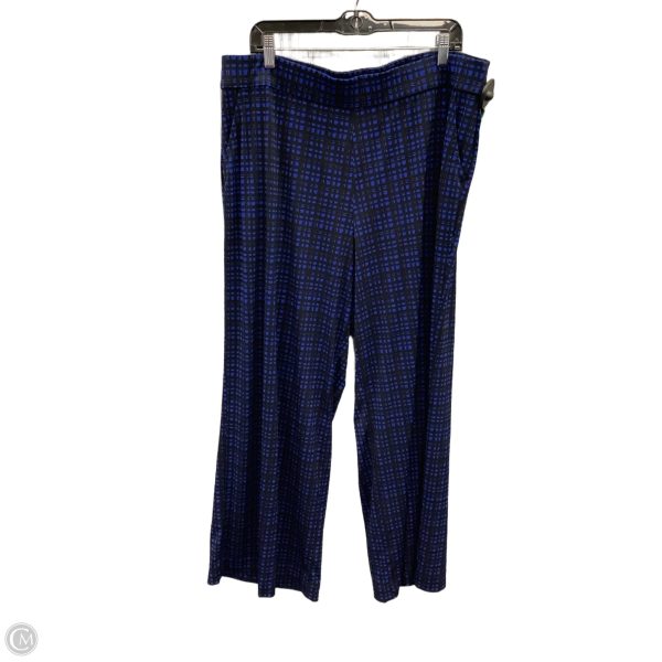 Pants Lounge By Lane Bryant In Black & Blue, Size: 1x on Sale