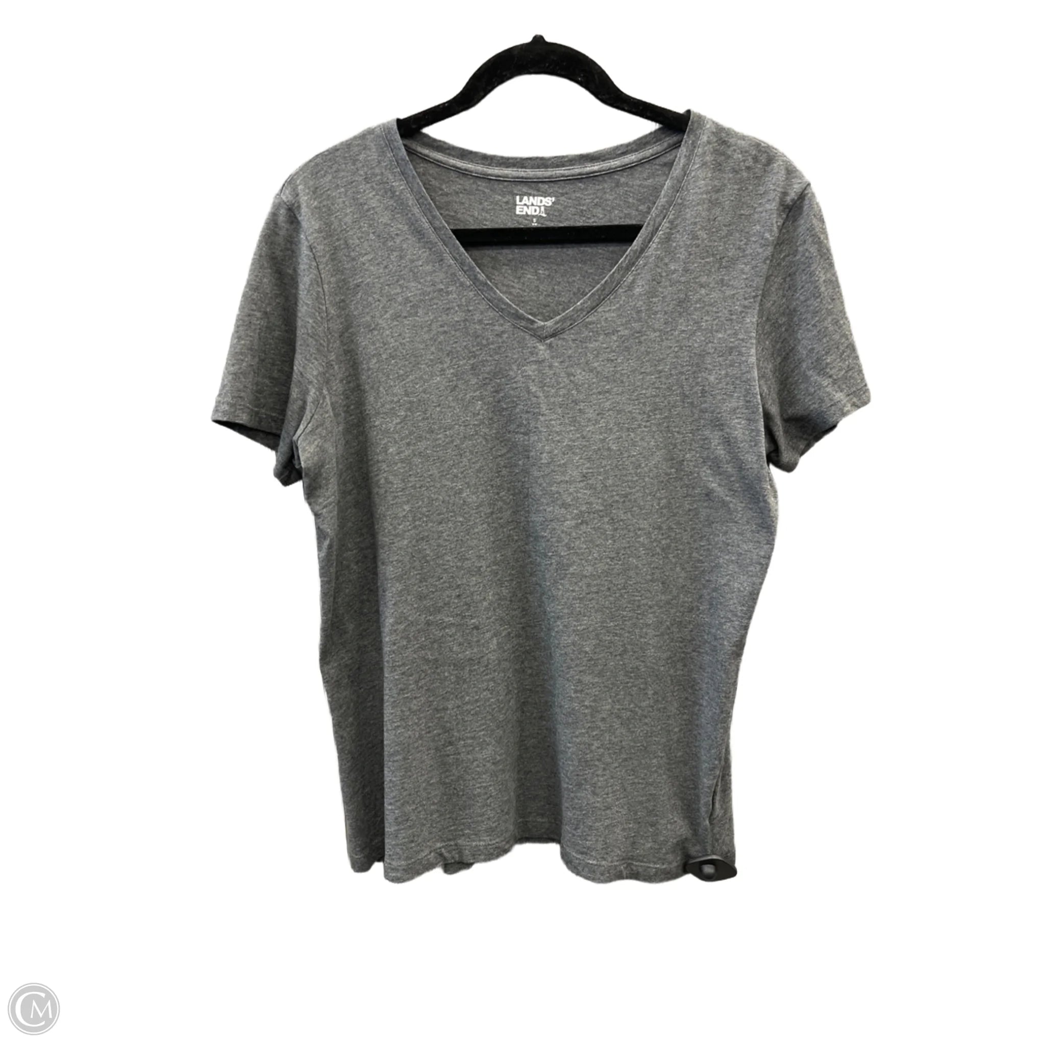 Top Short Sleeve By Lands End In Grey, Size: S Online