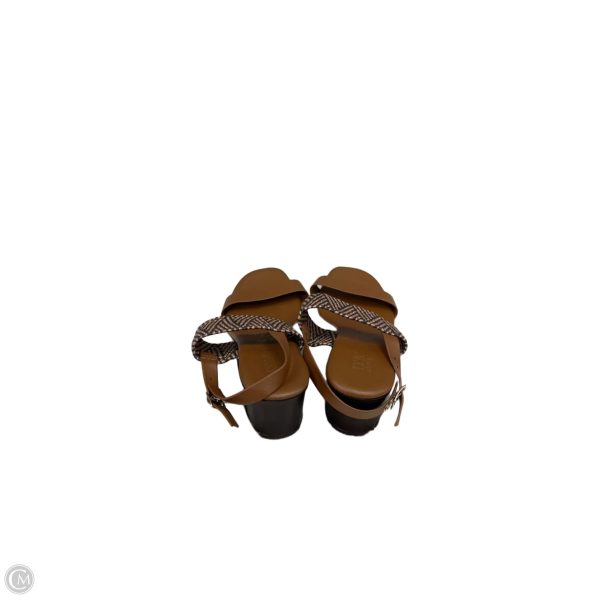 Sandals Heels Block By Italian Shoemakers In Brown, Size: 10 Hot on Sale - Image 3