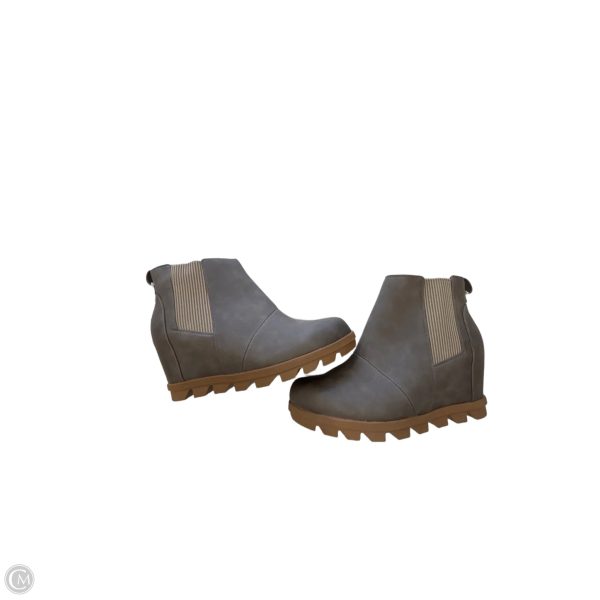 Boots Ankle Flats By Time And Tru In Grey, Size: 11 For Discount