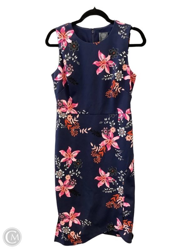 Dress Casual Midi By Vince Camuto In Blue, Size: S Online Hot Sale