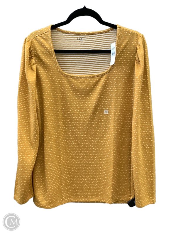 Top Long Sleeve By Loft In Yellow, Size: Xl For Sale