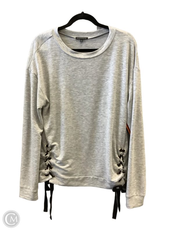 Top Long Sleeve By Staccato In Grey, Size: L Online now