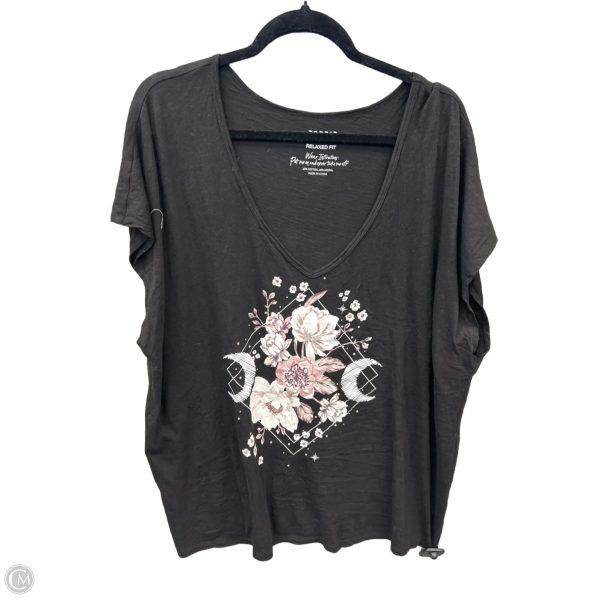 Top Short Sleeve By Torrid In Black & Pink, Size: 3x on Sale
