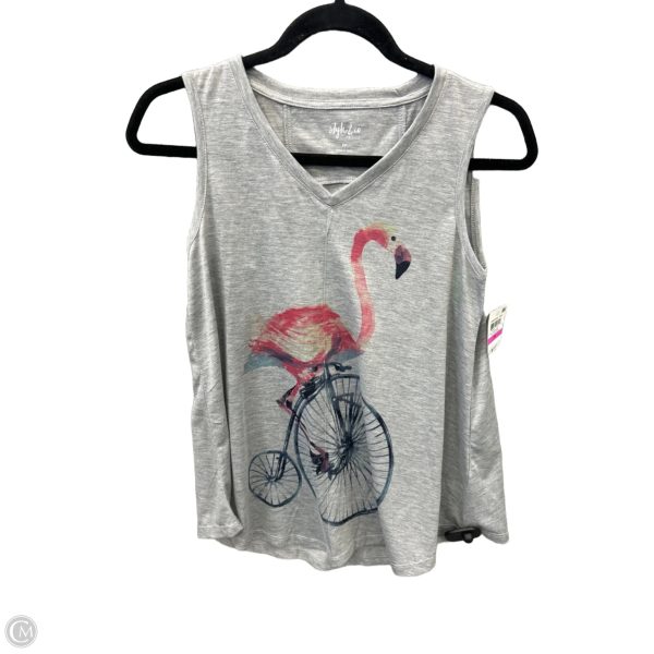 Top Sleeveless By Style And Company In Grey, Size: Sp Online now