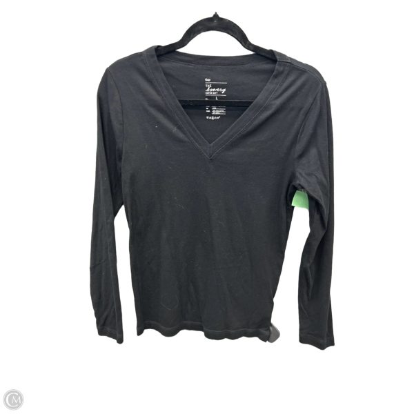 Top Long Sleeve Basic By Gap In Black, Size: L For Sale