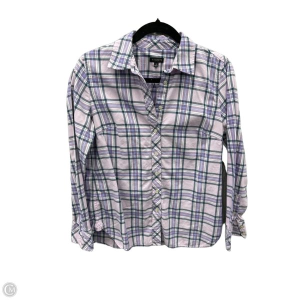 Top Long Sleeve By Talbots In Plaid Pattern, Size: S Supply