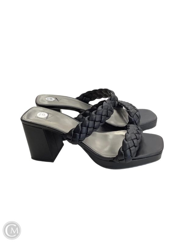 Sandals Heels Block By Worthington In Black, Size: 10 Online Hot Sale - Image 2