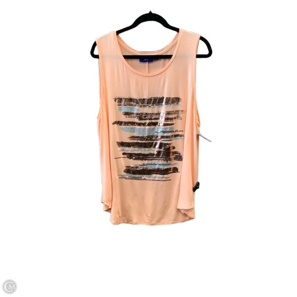 Top Sleeveless By Apt 9 In Peach, Size: Xxl Hot on Sale