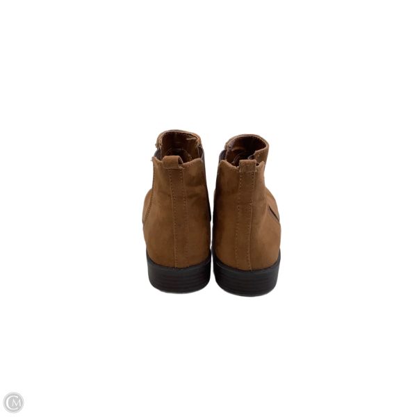 Boots Ankle Flats By City Streets In Brown, Size: 7 Online Sale - Image 3