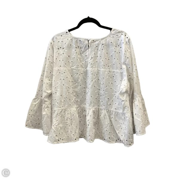 Top 3 4 Sleeve By Eloquii In White, Size: 3x Discount - Image 2