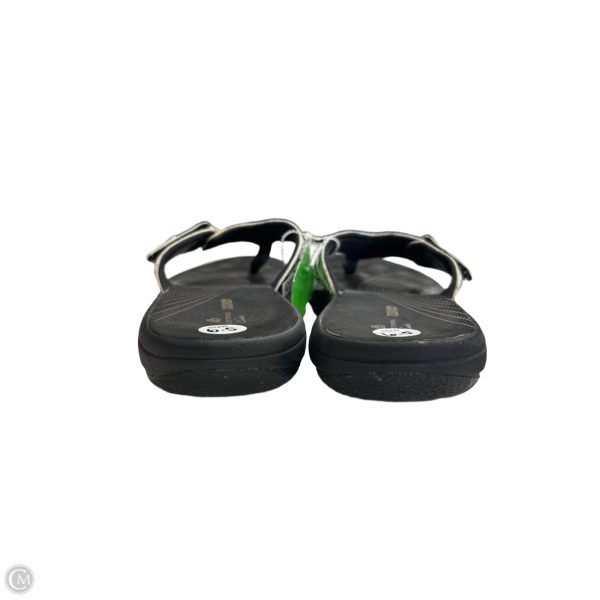 Sandals Flip Flops By Clarks In Black, Size: 9 Sale - Image 3