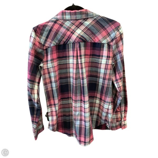 Top Long Sleeve By Christopher And Banks In Plaid Pattern, Size: S Online Sale - Image 2