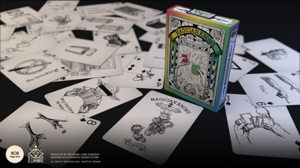 Magician Knows V1 Black and White Playing Cards by 808 Magic and Alan Wong Online Sale